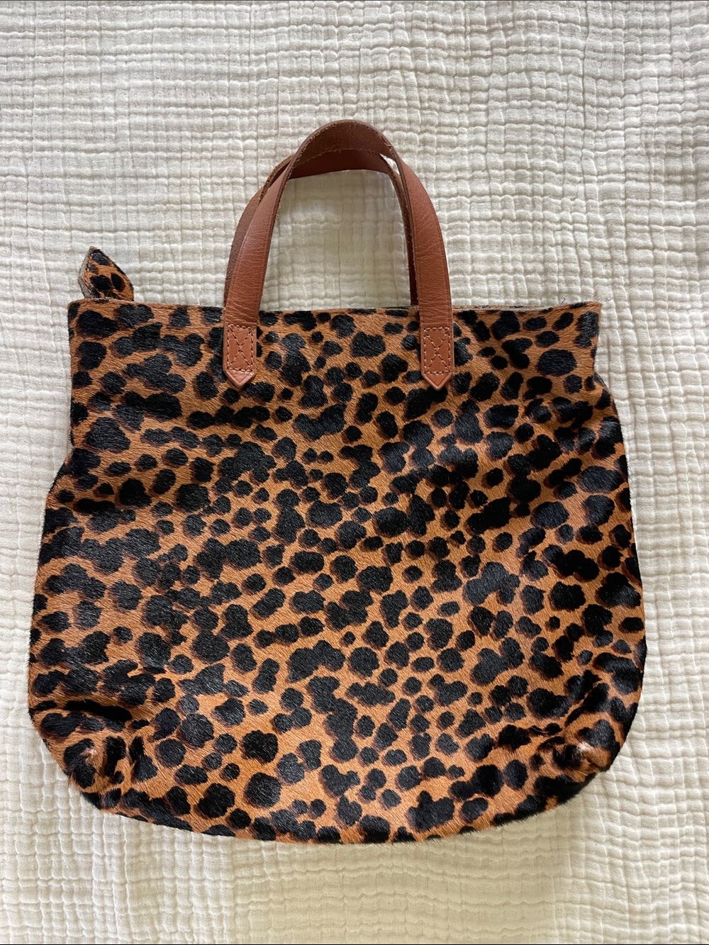 Madewell Leopard Print Zip Tote Bag